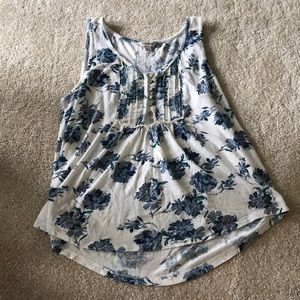 LUCKY BRAND FLOWY FLORAL TANK TOP